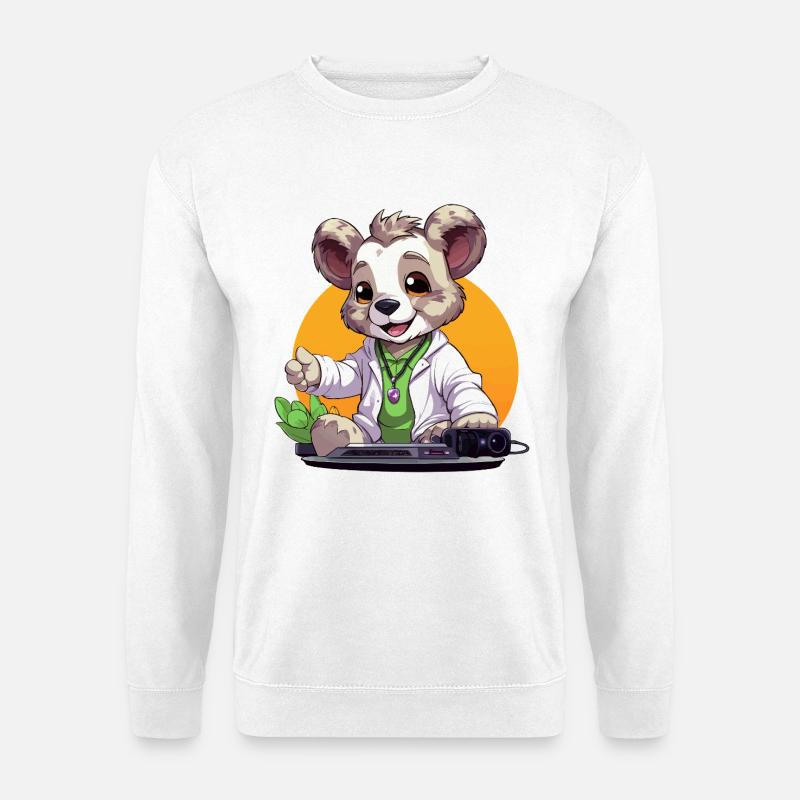 Tech-Koala Creator im Retrolook - Unisex Pullover - Weiß