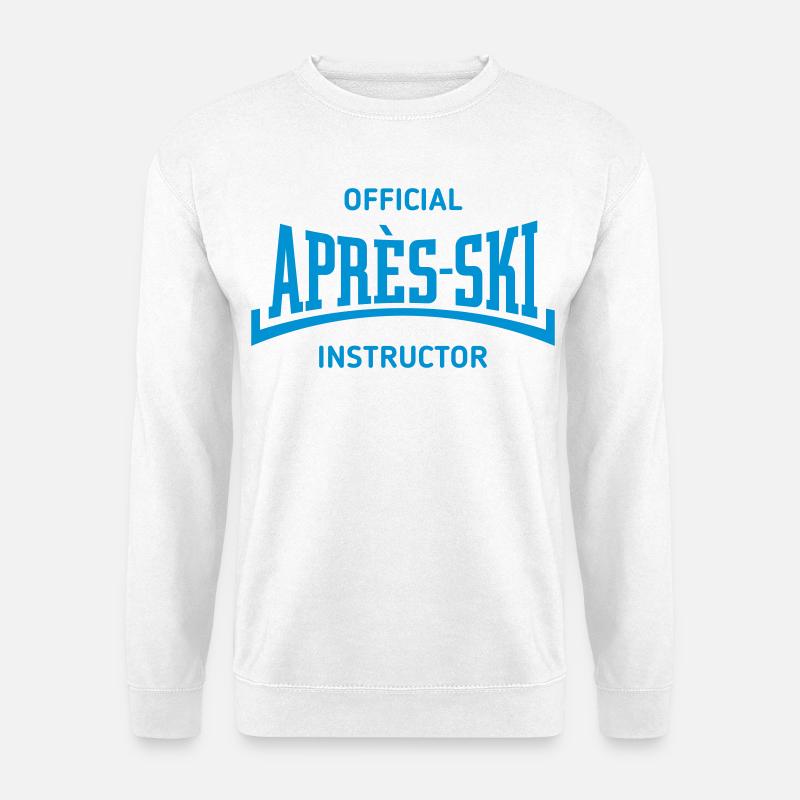Official Après-Ski Instructor (Konkav / Blue) - Unisex Pullover - Weiß