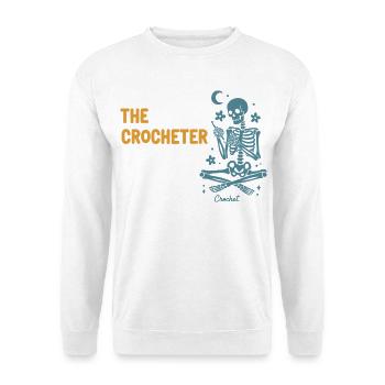 Funny Crochet Lover The Crocheter Skeleton Crochet - Unisex Sweatshirt - white - Front
