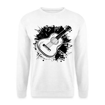 Ukulele Grafik - Unisex Pullover - Weiß - Vorne