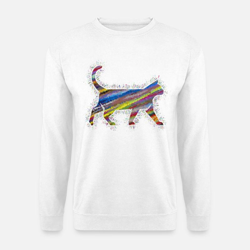 Katzenprisma-Regenbogentiere - Unisex Pullover - Weiß