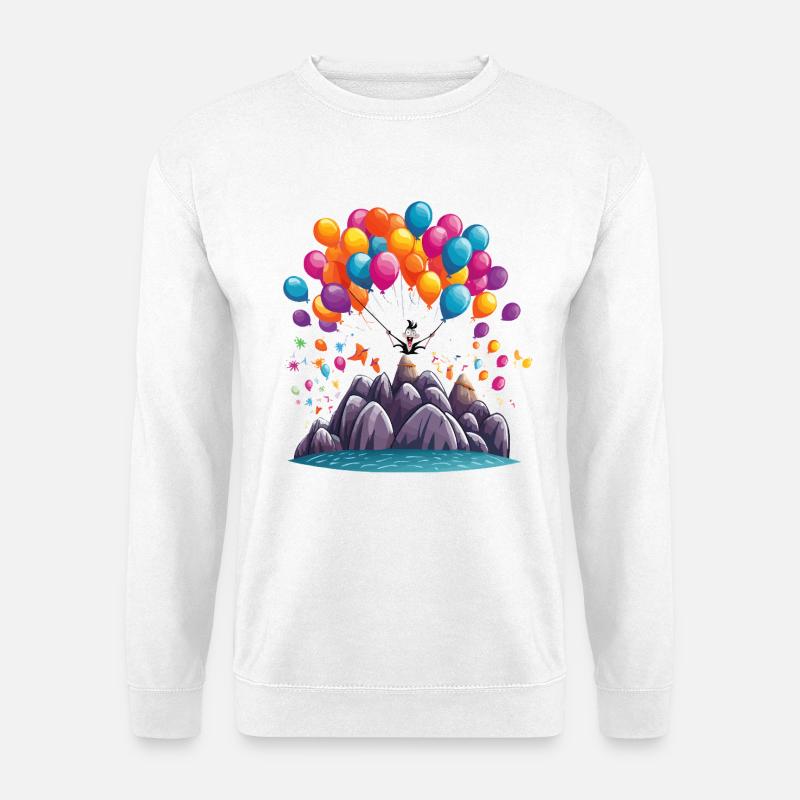 Bergballon-Zauber - Unisex Pullover - Weiß