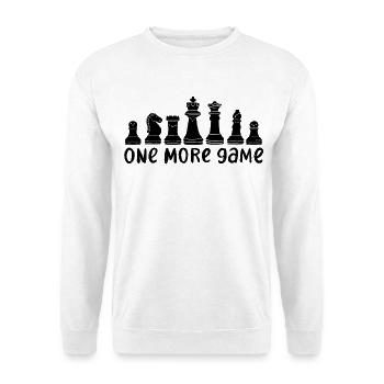Chess Knight Motif – One More Game - Unisex Sweatshirt - white - Front