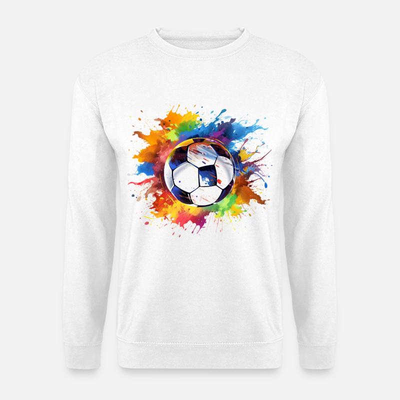 Fußball Ball Aquarell - Unisex Pullover - Weiß