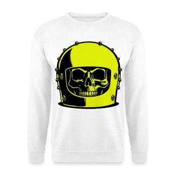 Skull Helm Popart - Unisex Pullover - Weiß - Vorne