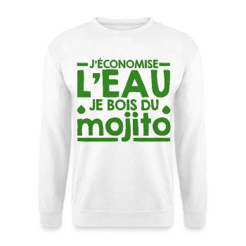 Mojito Humorous Phrase Humor Mojito Cocktail - Unisex Sweatshirt - white - Front