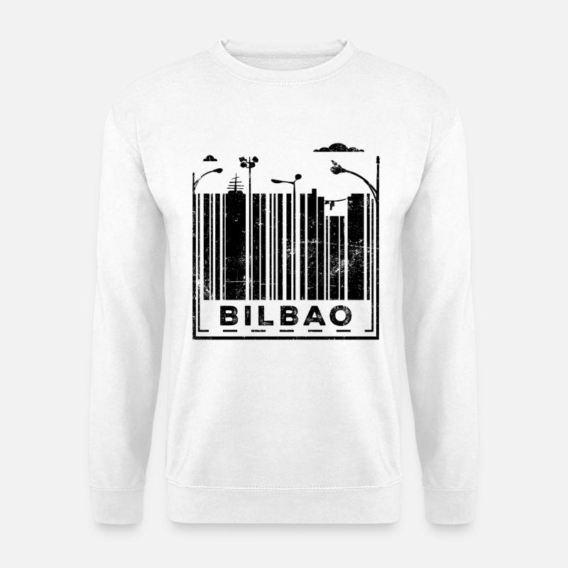 Bilbao barcode - Unisex Sweatshirt - white