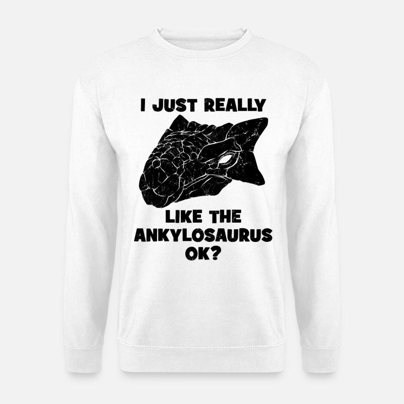 Ankylosaurus Fossil - Unisex Pullover - Weiß