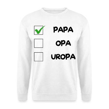 PAPA Checklist - Unisex Sweatshirt - white - Front