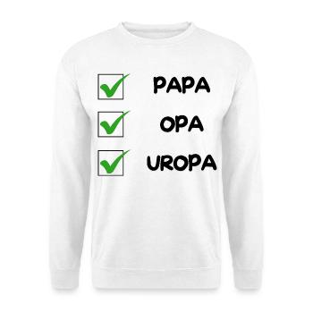 UROPA Checklist - Unisex Sweatshirt - white - Front