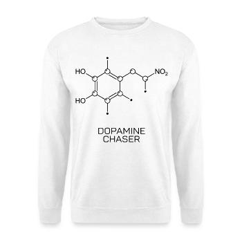 Dopamine Chaser Molekül - Unisex Pullover - Weiß - Vorne