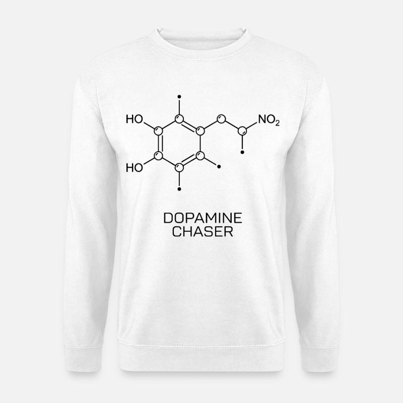 Dopamine Chaser Molekül - Unisex Pullover - Weiß