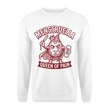 Menstruella Queen of Pain – Funny Period Desi - Unisex Sweatshirt - white - Front