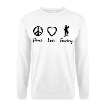 L’amour de l’escrime - Sweat-shirt Unisexe - blanc - Devant