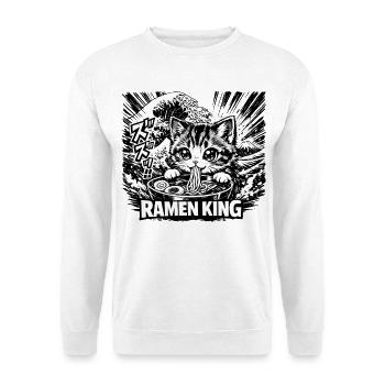 Chats Ramen Nouilles Anime japonais Manga Kawaii - Sweat-shirt Unisexe - blanc - Devant