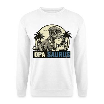 Opasaurus Rex – Cadeau dinosaure drôle de grand-père - Sweat-shirt Unisexe - blanc - Devant