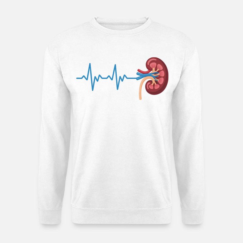 Nierenrhythmus Grafik - Unisex Pullover - Weiß