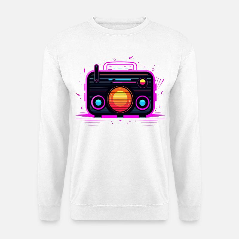 Retro Radio Retrowave - Unisex Pullover - Weiß