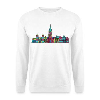 Nijmegen City Skyline Waal Bridge Line Art - Unisex Sweatshirt - white - Front