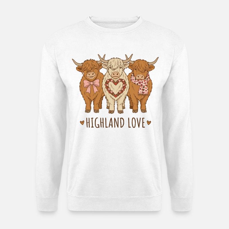 Highland Love - Unisex Pullover - Weiß