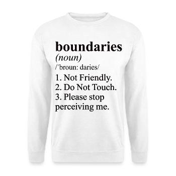Nicht freundliche lustige Definition-Meme - Unisex Pullover - Weiß - Vorne