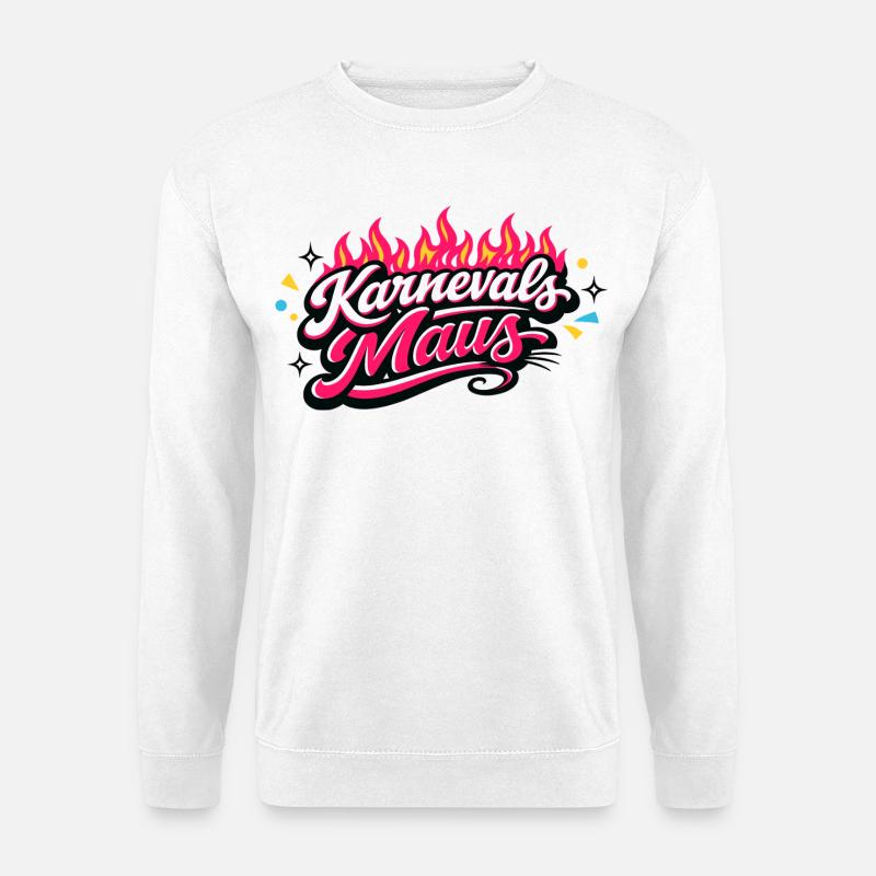 Karnevalsmaus Köln - Kölner Karneval Design - Unisex Pullover - Weiß