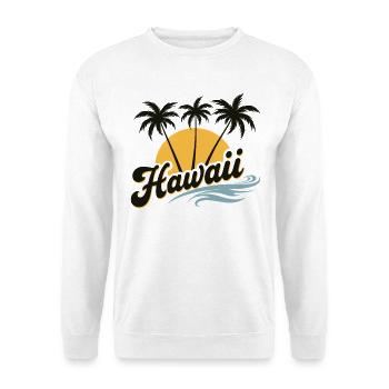 Hawaii Summer Vibes with Palm Trees and Sea - Unisex Sweatshirt - white - Front