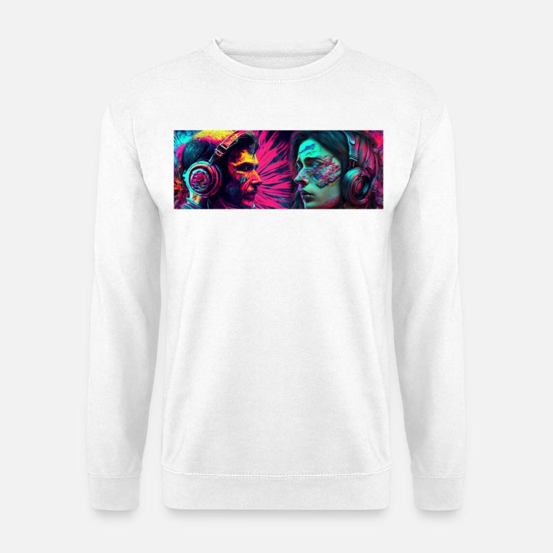 Music Psychedelic  - Unisex Pullover - Weiß