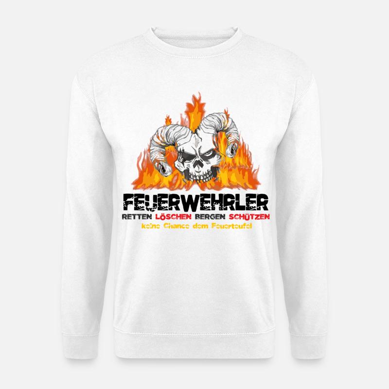 Firefighter Fire Devil - Unisex Sweatshirt - white
