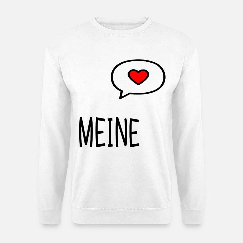 Beziehung Valentinstag Meine - Unisex Pullover - Weiß
