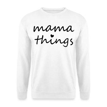 Mom Things First Mother's Day New Mom - Unisex Sweatshirt - white - Front