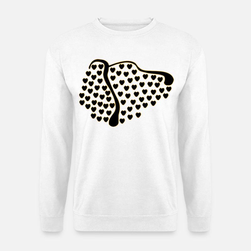 Hunde Liebe Herz - Unisex Pullover - Weiß