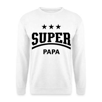 Super Papa (Papi / Vater / Vati / Vatertag / B) - Unisex Pullover - Weiß - Vorne