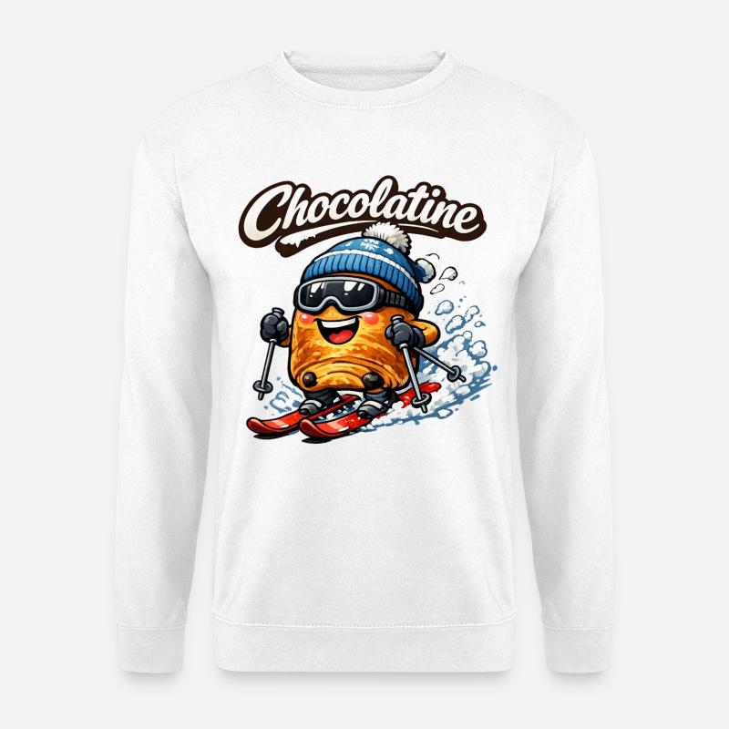 Chocolatine-Ski - Unisex Pullover - Weiß