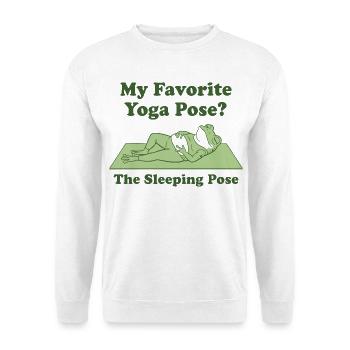 My Favorite Yoga Pose - Sleeping Frog - Unisex Sweatshirt - white - Front