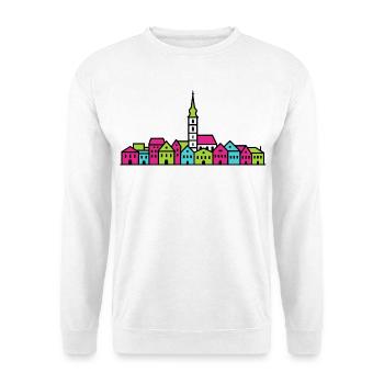 Villach City Skyline St Jacob Church Line Art - Unisex Sweatshirt - white - Front