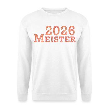 Meister 2026 Meisterschaft - Unisex Pullover - Weiß - Vorne - Alina (178cm) & Michal (187cm)