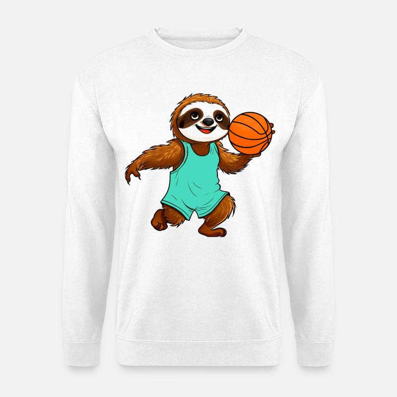 Faultiere Basketball - Unisex Pullover - Weiß