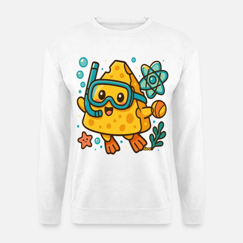 Käse  Unterwasser-Abenteuer - Unisex Pullover - Weiß