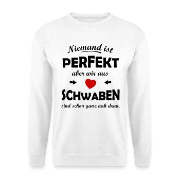 Red Heart on Black – Swabia - Unisex Sweatshirt - white - Front