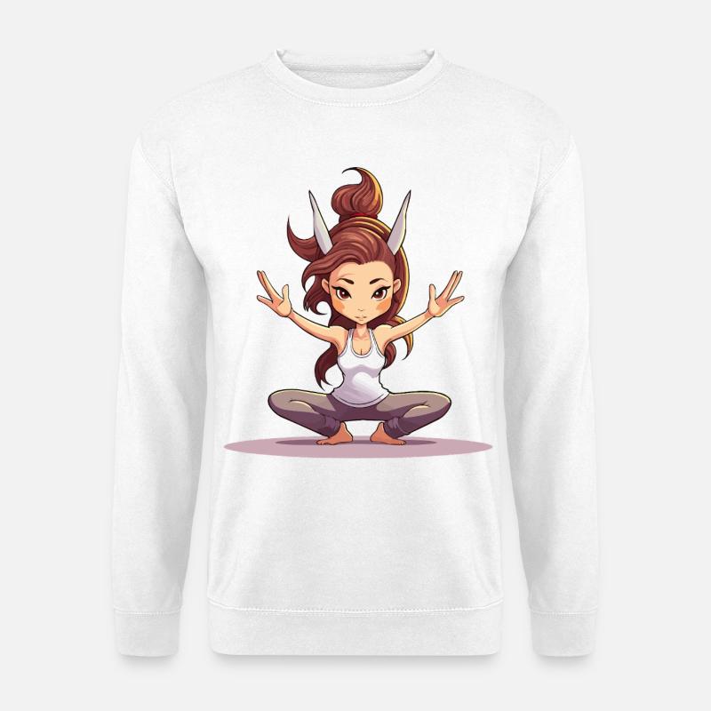 Drachen-Yogi Balance - Unisex Pullover - Weiß