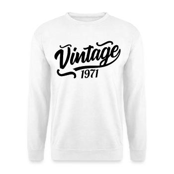 1971 Born in 1971, 56th birthday - Unisex Sweatshirt - white - Front