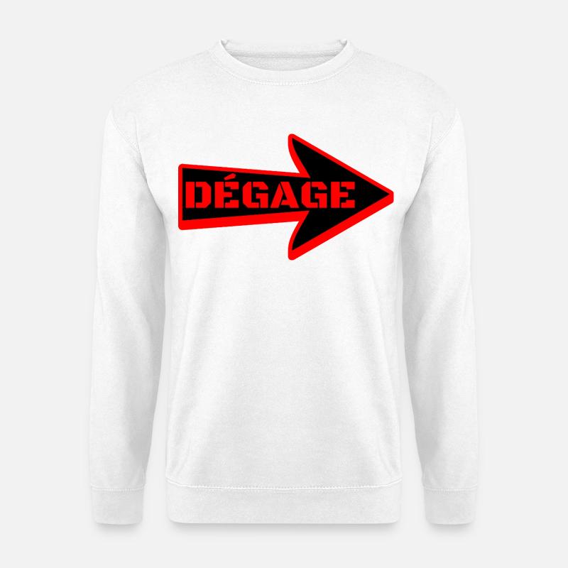 RAUS HIER. - Unisex Pullover - Weiß