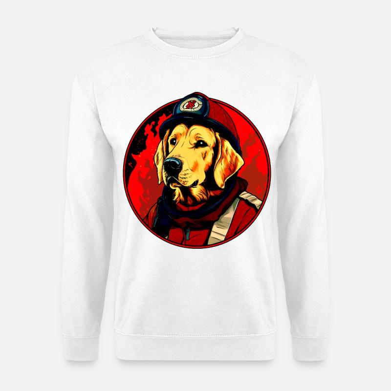 Feuerwehr Hund - Unisex Pullover - Weiß