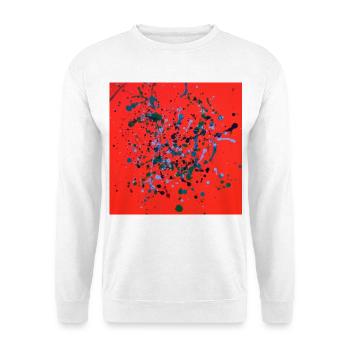 orange_mel - Unisex Pullover - Weiß - Vorne - Alina (178cm) & Michal (187cm)