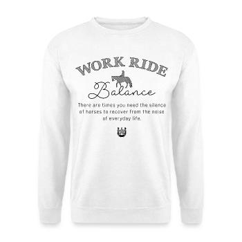 Équilibre de la sortie au travail - Sweat-shirt Unisexe - blanc - Devant