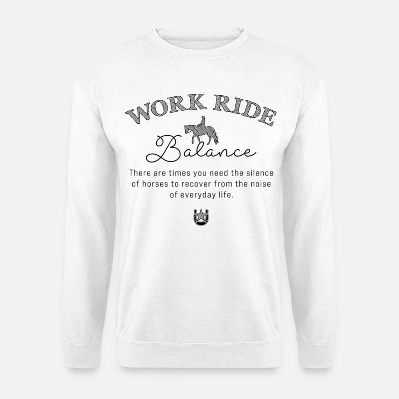 Work Ride Balance - Unisex Pullover - Weiß