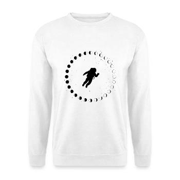 Astronaut with moon phases and stars - Unisex Sweatshirt - white - Front