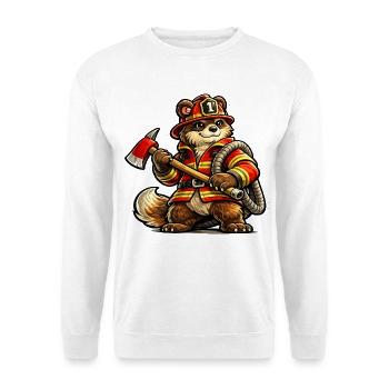 Fire Brigade Bär - Unisex Sweatshirt - white - Front