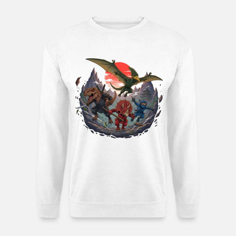 Dino Ninja - Unisex Pullover - Weiß